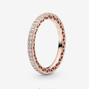 Sparkle and Hearts Pandora ring